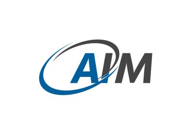 AIM yaratıcı logo tasarımı vektör çizimi