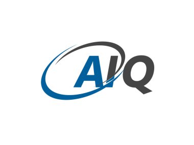 AIQ yaratıcı logo tasarımı vektör çizimi