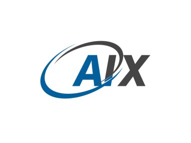 AIX yaratıcı logo tasarımı vektör çizimi