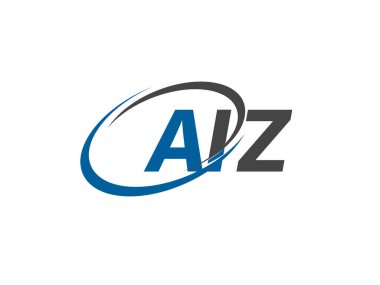 AIZ yaratıcı logo tasarımı vektör çizimi