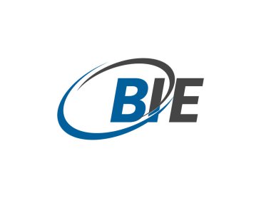 BIE yaratıcı logo tasarımı vektör çizimi
