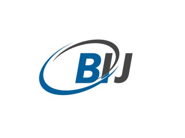 BIJ yaratıcı logo tasarımı vektör çizimi