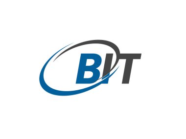 BIT yaratıcı logo tasarımı vektör çizimi