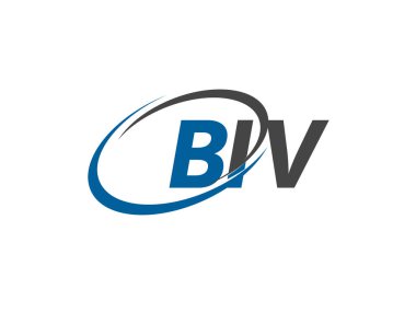 BIV yaratıcı logo tasarımı vektör çizimi