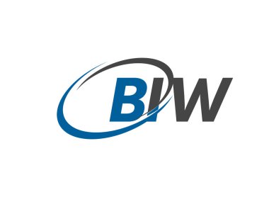 BIW yaratıcı logo tasarımı vektör çizimi