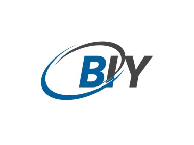 BIY yaratıcı logo tasarımı vektör çizimi