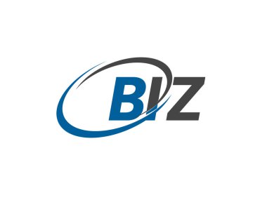 BIZ yaratıcı logo tasarımı vektör çizimi