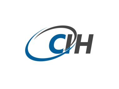 CIH yaratıcı logo tasarımı vektör çizimi