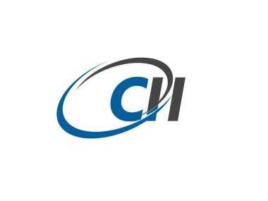 CII yaratıcı logo tasarımı vektör çizimi