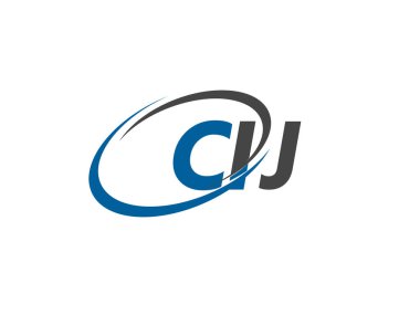 CIJ yaratıcı logo tasarımı vektör çizimi