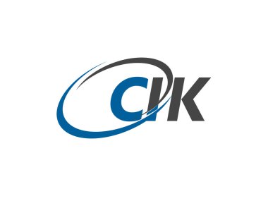 CIK yaratıcı logo tasarımı vektör çizimi