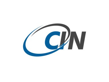 CIN yaratıcı logo tasarımı vektör çizimi