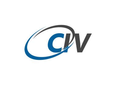 CIV yaratıcı logo tasarımı vektör çizimi