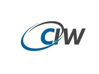 CIW yaratıcı logo tasarımı vektör çizimi