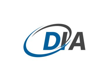 DIA yaratıcı logo tasarımı vektör çizimi