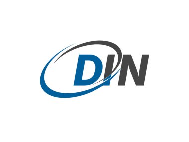 DIN yaratıcı logo tasarımı vektör çizimi
