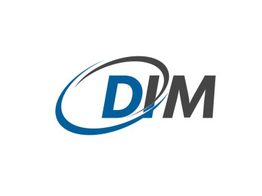 DIM yaratıcı logo tasarımı vektör çizimi