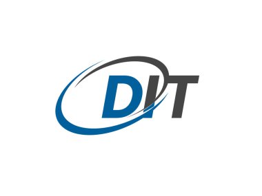 DIT yaratıcı logo tasarımı vektör çizimi