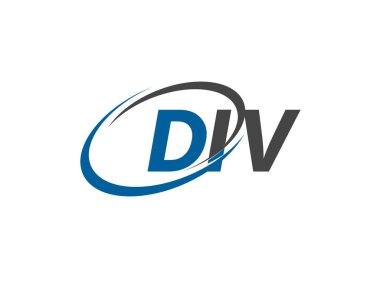 DIV yaratıcı logo tasarımı vektör çizimi