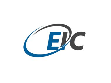 EIC yaratıcı logo tasarımı vektör çizimi