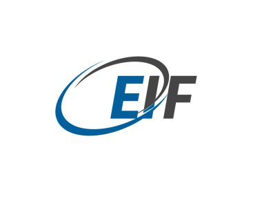 EIF yaratıcı logo tasarımı vektör çizimi