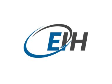 EIH yaratıcı logo tasarımı vektör çizimi
