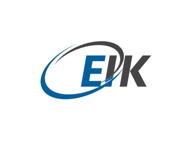 EIK yaratıcı logo tasarımı vektör çizimi