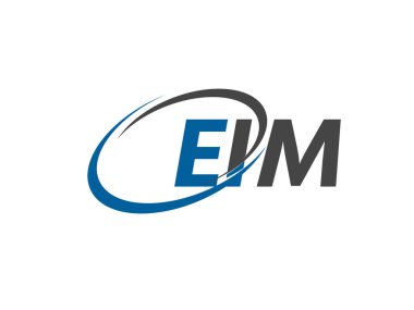 EIM yaratıcı logo tasarımı vektör çizimi