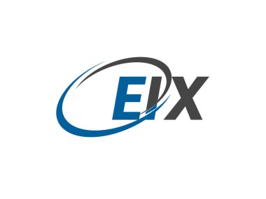 EIX yaratıcı logo tasarımı vektör çizimi