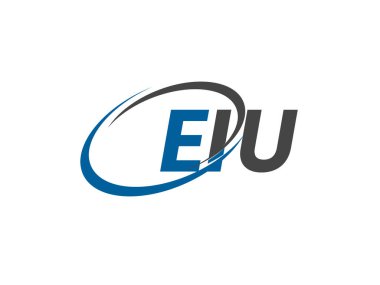 EIU yaratıcı logo tasarımı vektör çizimi