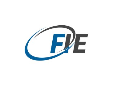 FIE yaratıcı logo tasarımı vektör çizimi