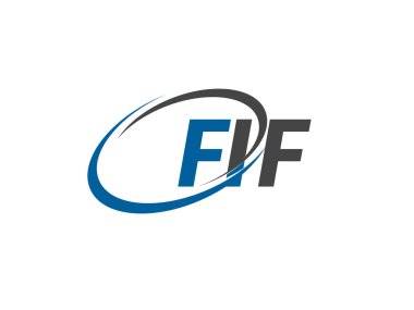 FIF yaratıcı logo tasarımı vektör çizimi