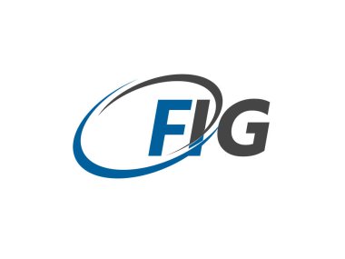 FIG yaratıcı logo tasarımı vektör çizimi