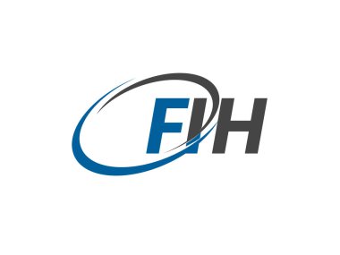 FIH yaratıcı logo tasarımı vektör çizimi
