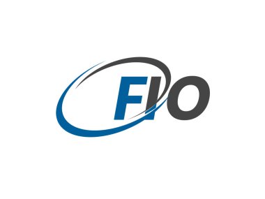 FIO yaratıcı logo tasarımı vektör çizimi