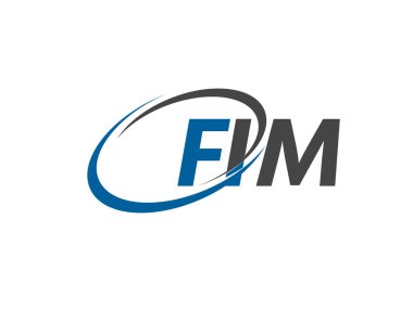 FIM yaratıcı logo tasarımı vektör çizimi