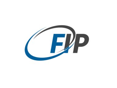 FIP yaratıcı logo tasarımı vektör çizimi