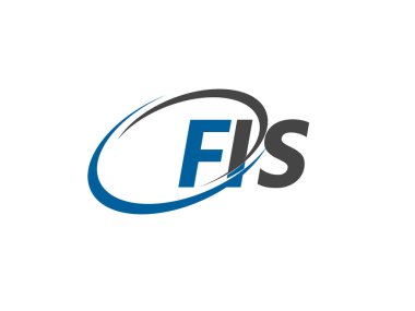 FIS yaratıcı logo tasarımı vektör çizimi