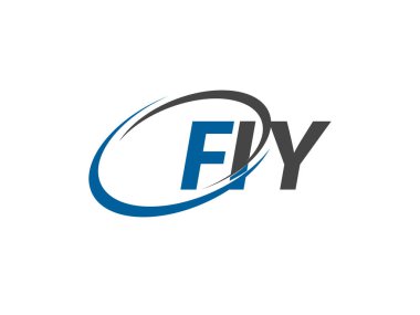 FIY yaratıcı logo tasarımı vektör çizimi