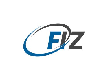 FIZ yaratıcı logo tasarımı vektör çizimi