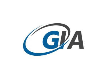 GIA yaratıcı logo tasarımı vektör çizimi