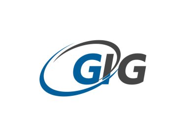 GIG yaratıcı logo tasarımı vektör çizimi