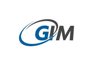 GIM yaratıcı logo tasarımı vektör çizimi