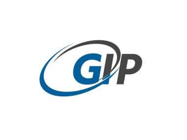 GIP yaratıcı logo tasarımı vektör çizimi