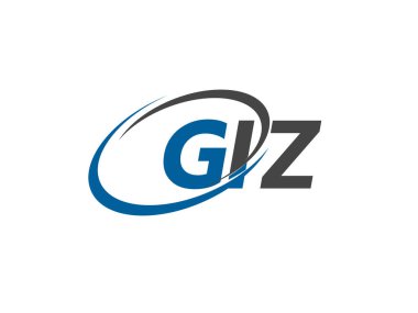 GIZ yaratıcı logo tasarımı vektör çizimi