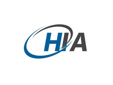 HIA yaratıcı logo tasarımı vektör çizimi