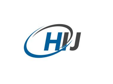 HIJ yaratıcı logo tasarımı vektör çizimi