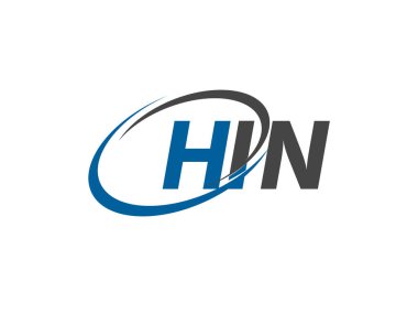 HIN yaratıcı logo tasarımı vektör çizimi