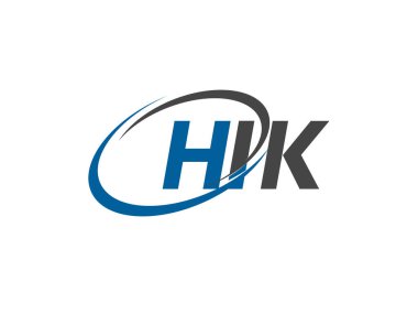 HIK yaratıcı logo tasarımı vektör çizimi