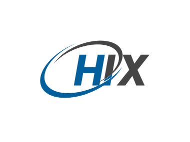 HIX yaratıcı logo tasarımı vektör çizimi